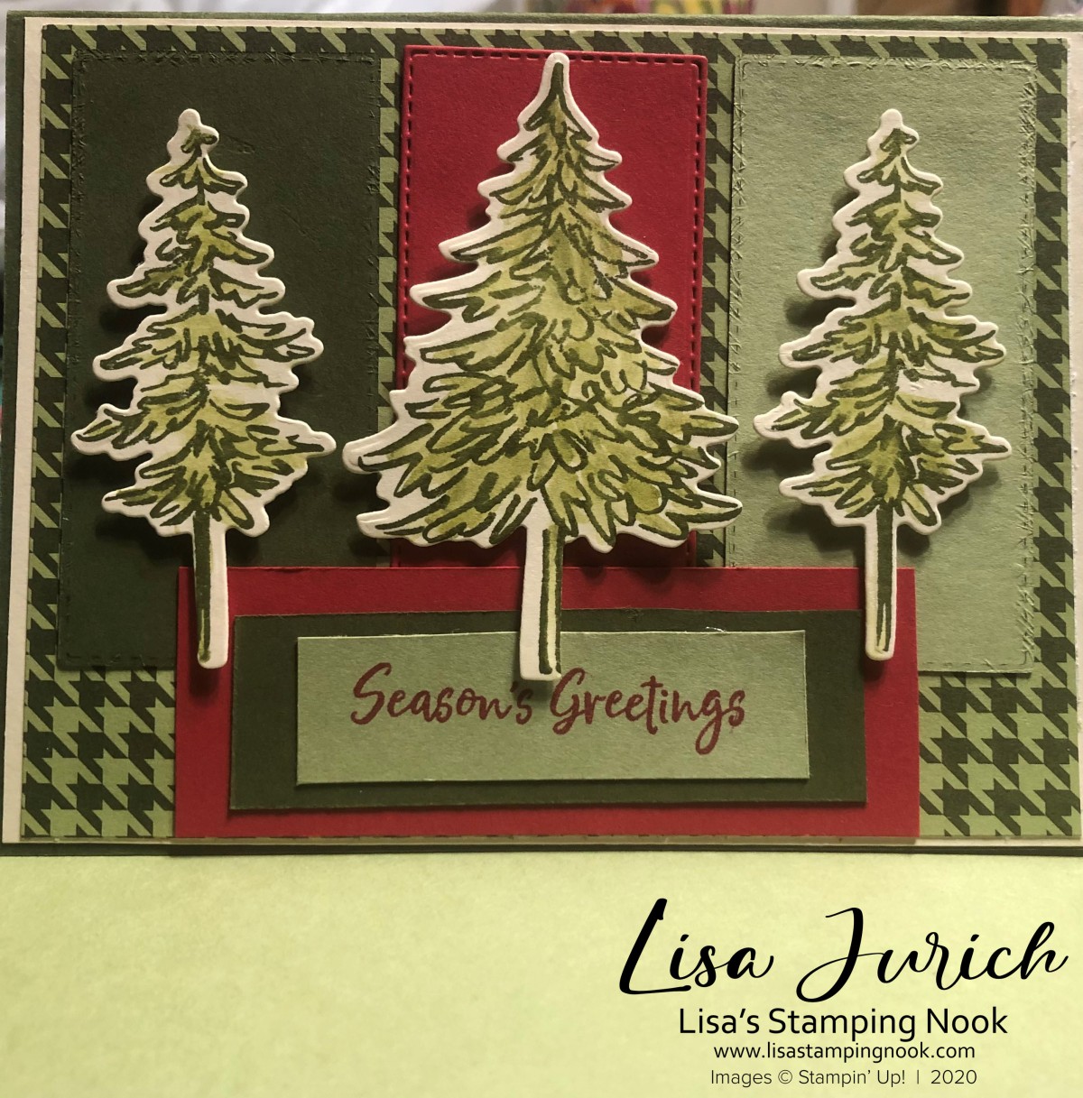 Stampin’ Up! In The Pines Seasons Greetings Card